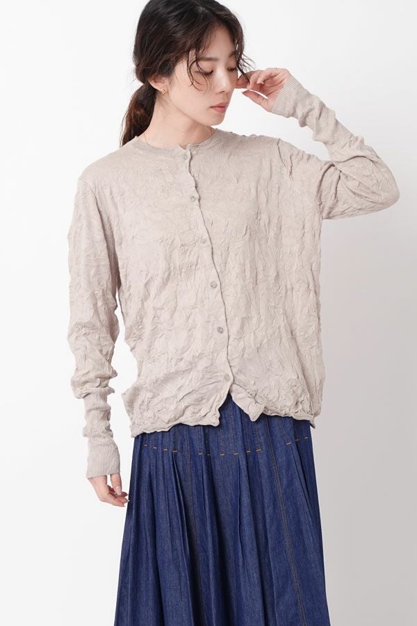 シワ加工無地カーディガン【定番】 | メゾンドアムウ