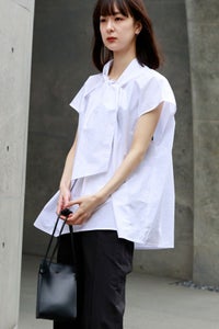 ランダムタックブラウス