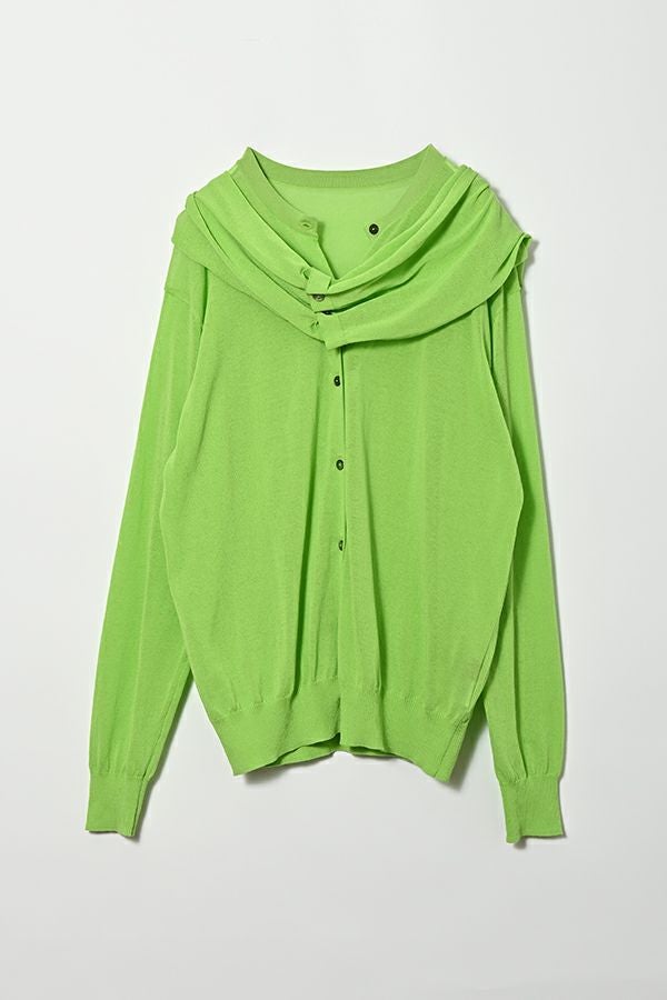 ストール付クルーカーディガン | メゾンドアムウ