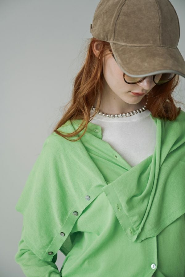 ストール付クルーカーディガン | メゾンドアムウ