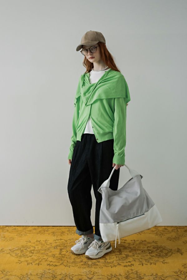 ストール付クルーカーディガン | メゾンドアムウ