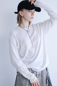 袖口チュールプルオーバー