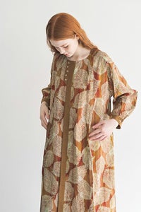 前開きコクーンワンピース