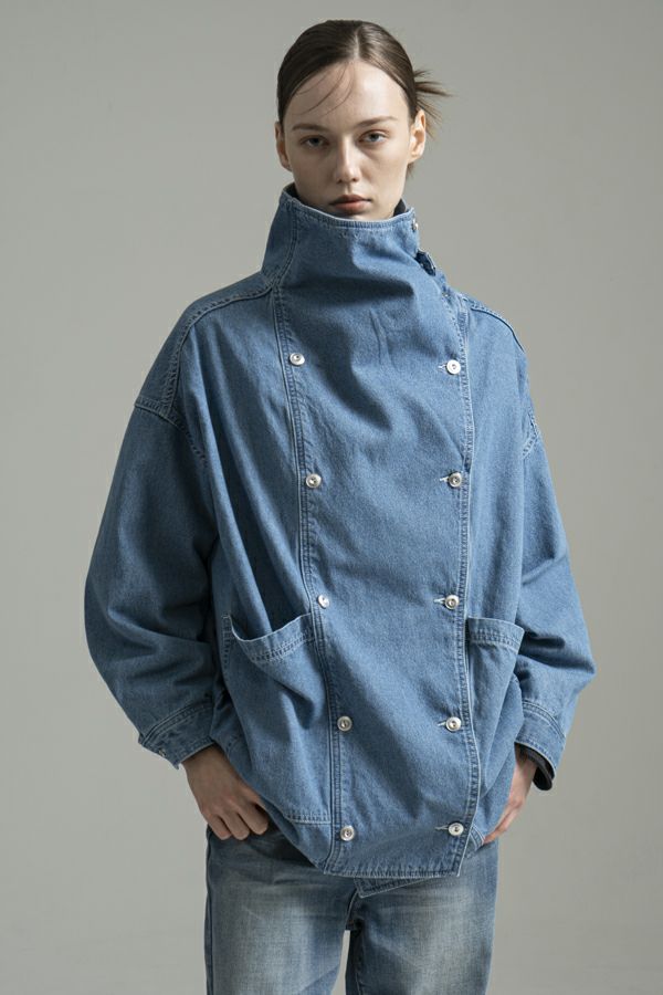 変形カラーデニムシャツ | メゾンドアムウ