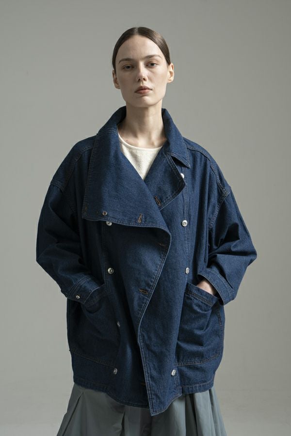 変形カラーデニムシャツ | メゾンドアムウ