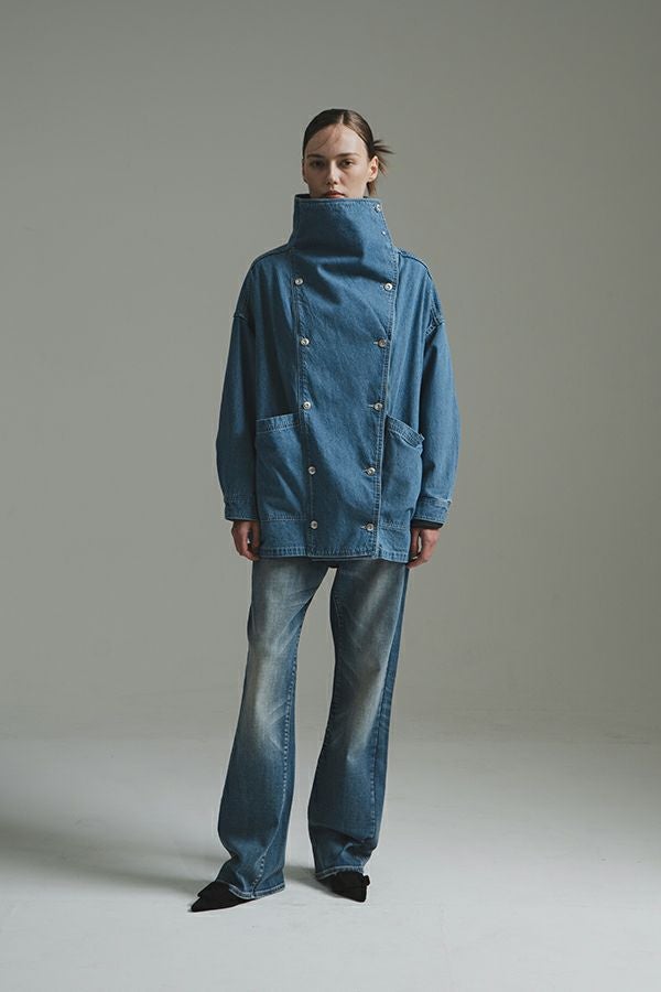 変形カラーデニムシャツ | メゾンドアムウ