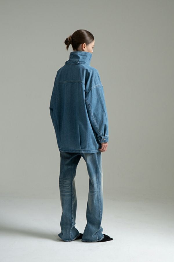 変形カラーデニムシャツ | メゾンドアムウ