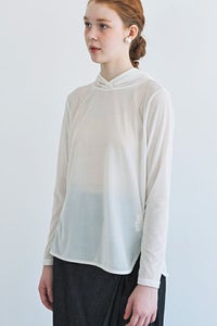 シアーベロアフードプルオーバー