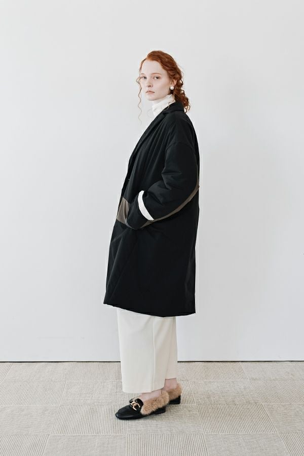 配色パッチ中綿コート | メゾンドアムウ