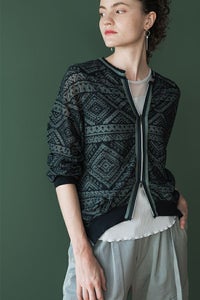 トライバルシアーZipカーディガン