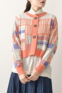 ジオメトリックカーディガン