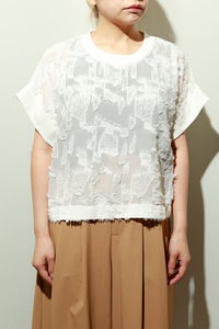 カットジャカード半袖プルオーバー