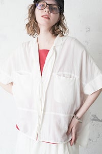 配色オーバーブラウス