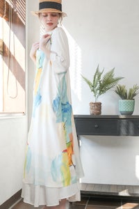 パネルプリントキャミドレス　