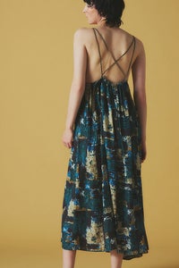 チェックプリントキャミワンピース