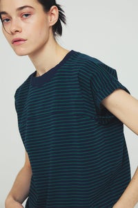 ボーダーフレンチスリーブTEE